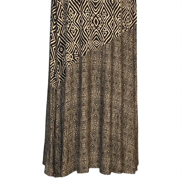 Soft Surroundings Tulum Sleeveless Maxi Dress Medium Tribal Hickory Brown Boho - Picture 7 of 9